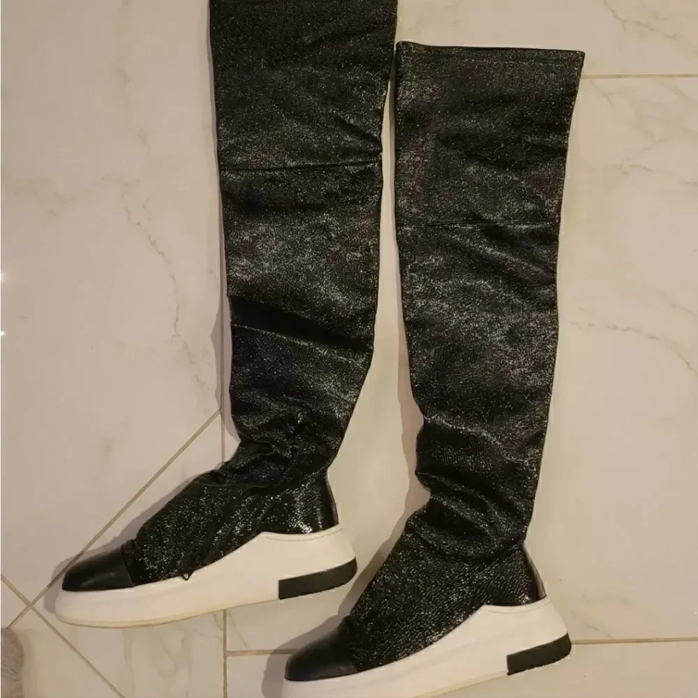 Cinzia Araia Over the knee Leather boots 39